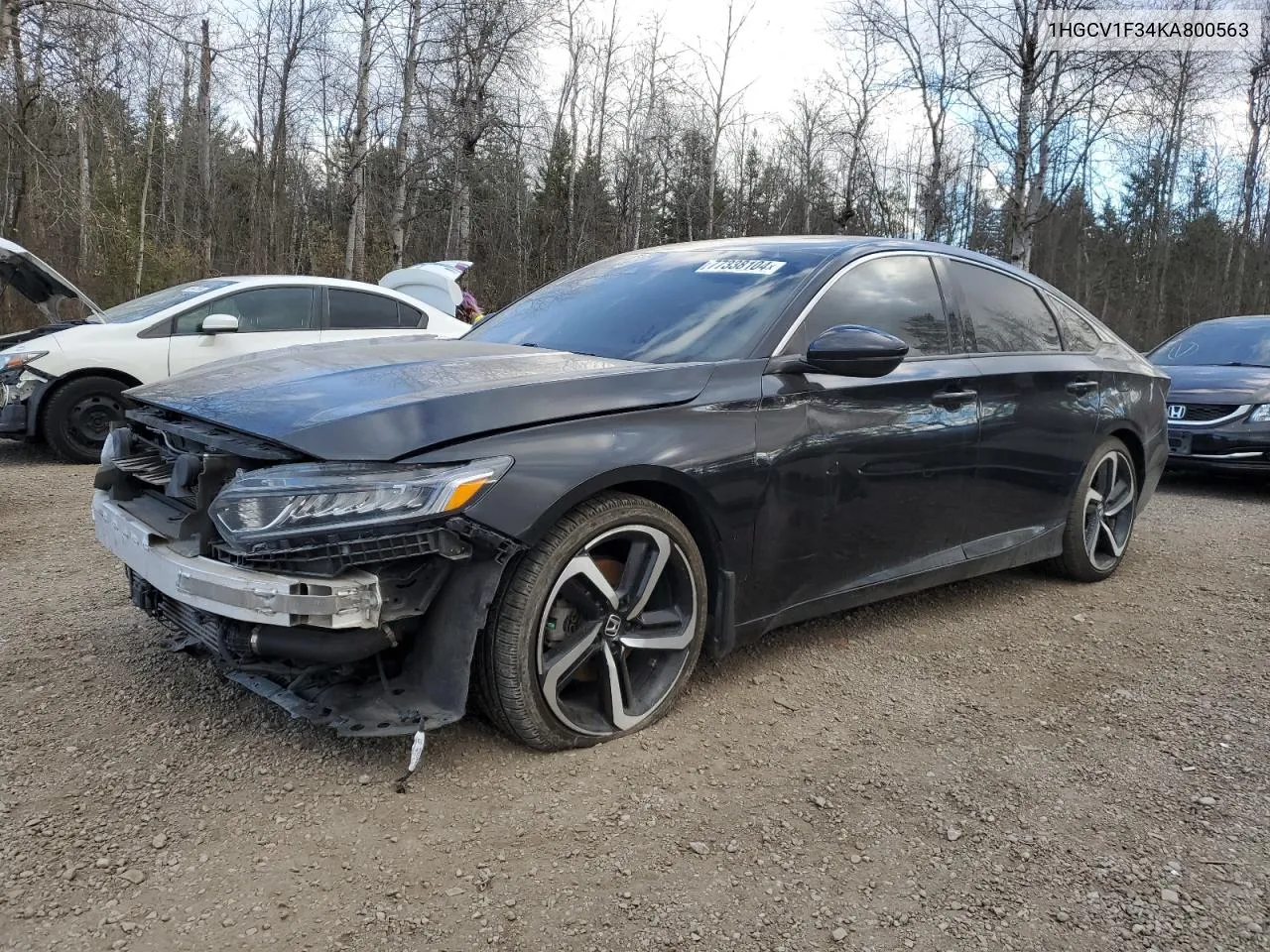 2019 Honda Accord Sport VIN: 1HGCV1F34KA800563 Lot: 77338104