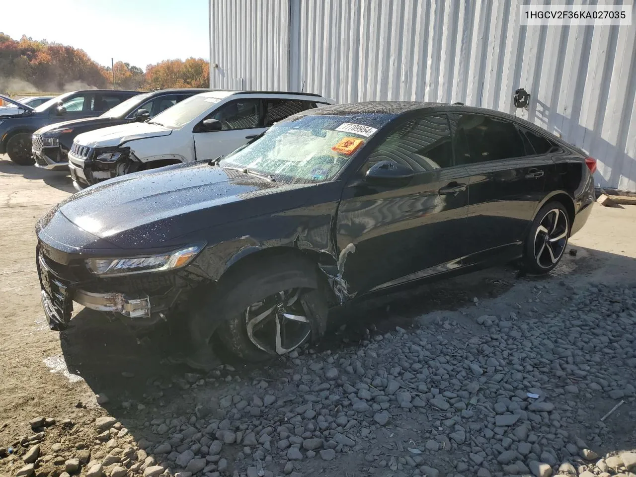 2019 Honda Accord Sport VIN: 1HGCV2F36KA027035 Lot: 77709954