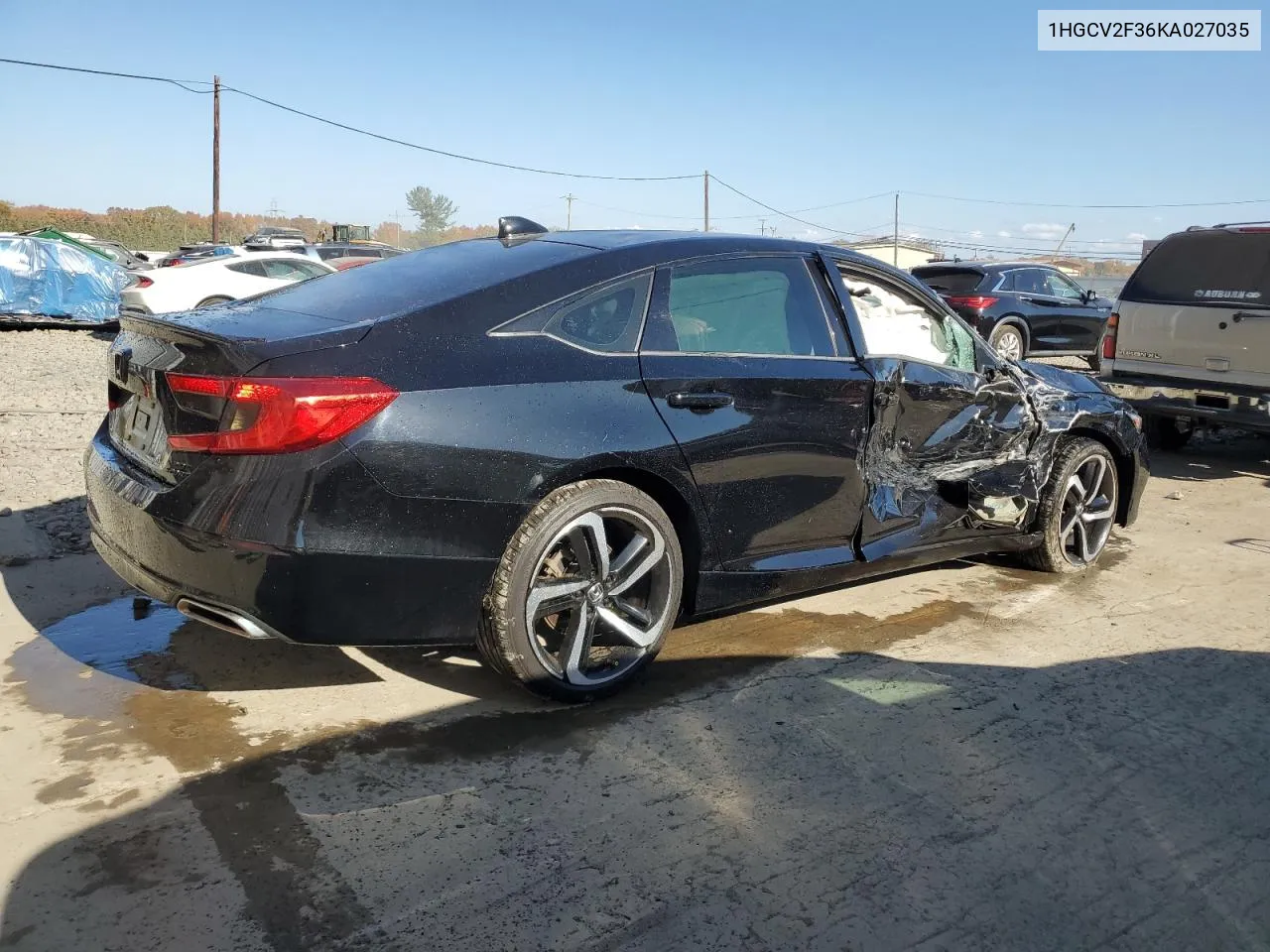 2019 Honda Accord Sport VIN: 1HGCV2F36KA027035 Lot: 77709954