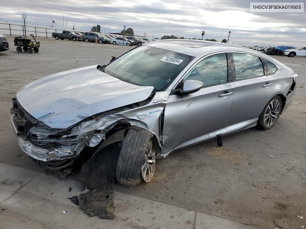 2019 Honda Accord Hybrid Exl VIN: 1HGCV3F50KA019505 Lot: 78205094