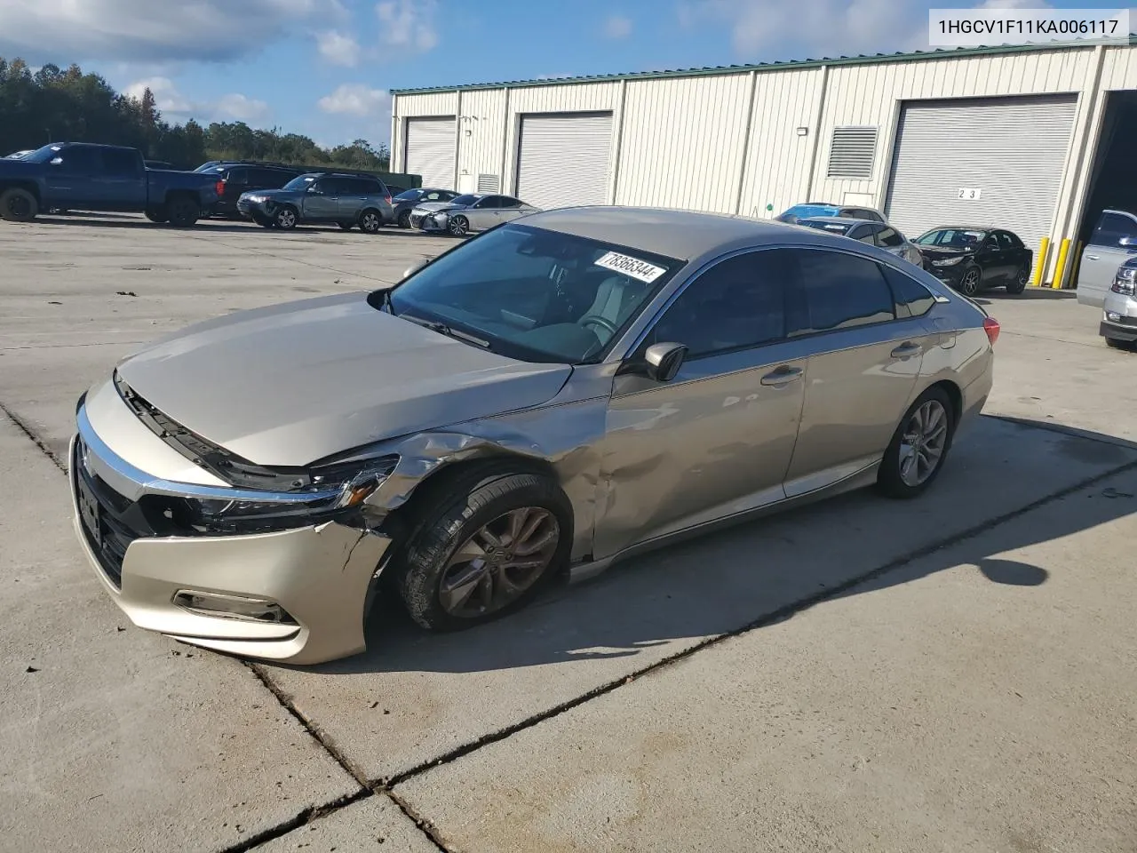 2019 Honda Accord Lx VIN: 1HGCV1F11KA006117 Lot: 78366344