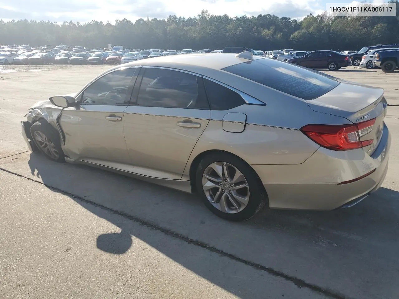 2019 Honda Accord Lx VIN: 1HGCV1F11KA006117 Lot: 78366344