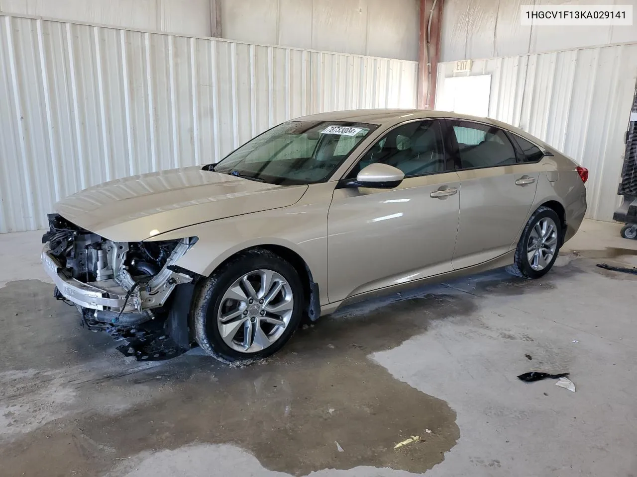 2019 Honda Accord Lx VIN: 1HGCV1F13KA029141 Lot: 78733004