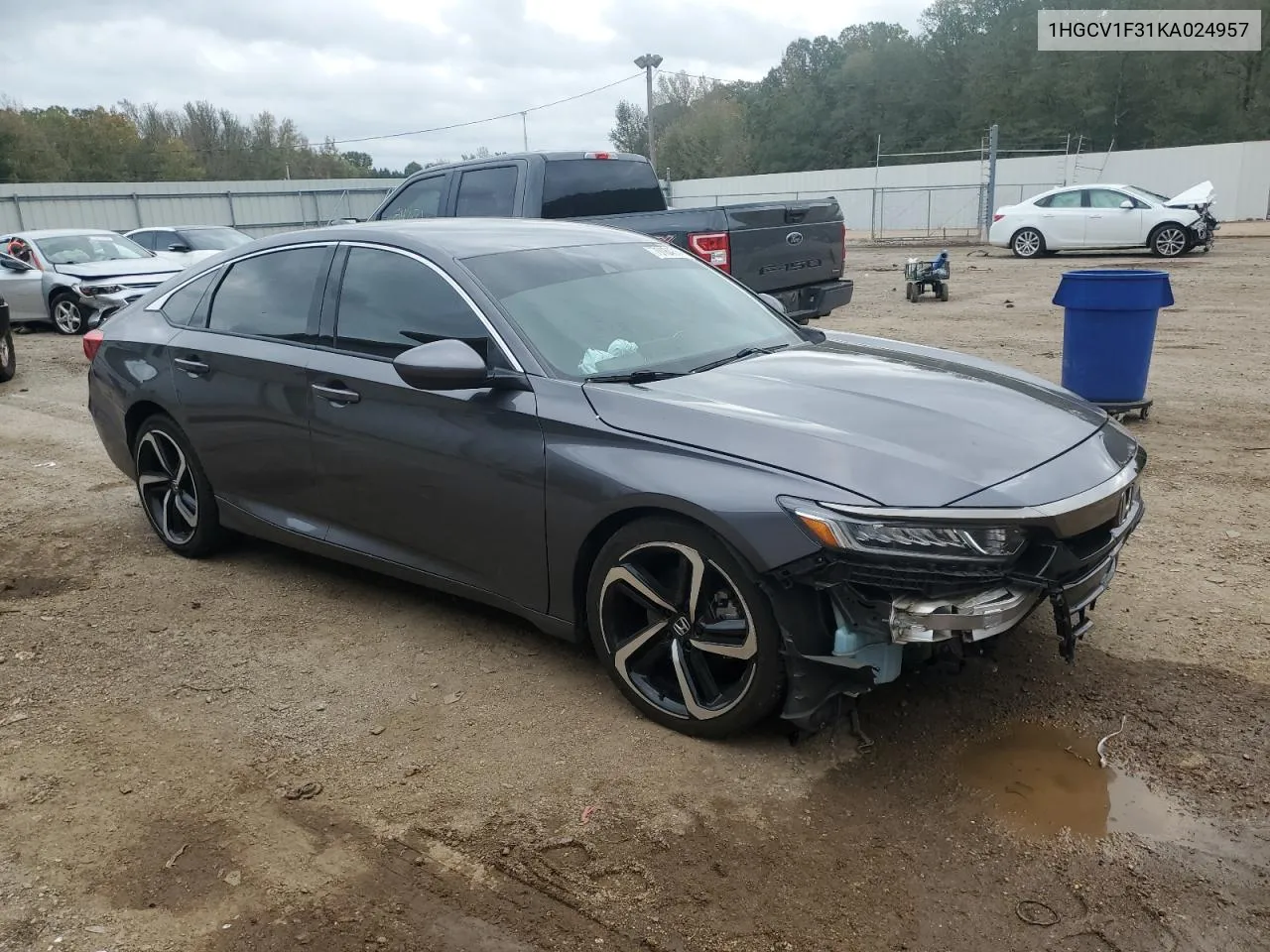 2019 Honda Accord Sport VIN: 1HGCV1F31KA024957 Lot: 79184354