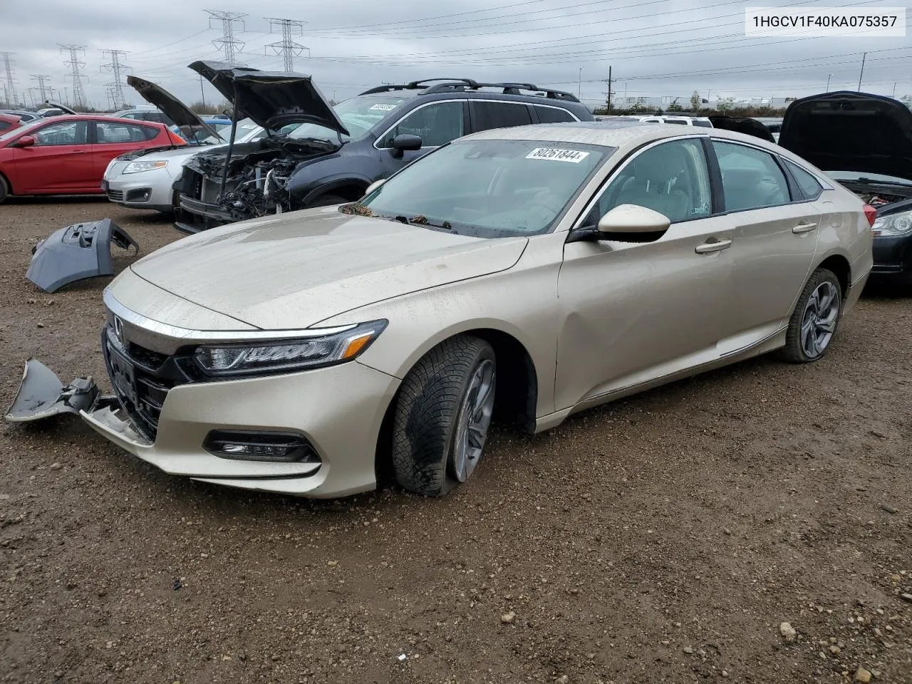 1HGCV1F40KA075357 2019 Honda Accord Ex