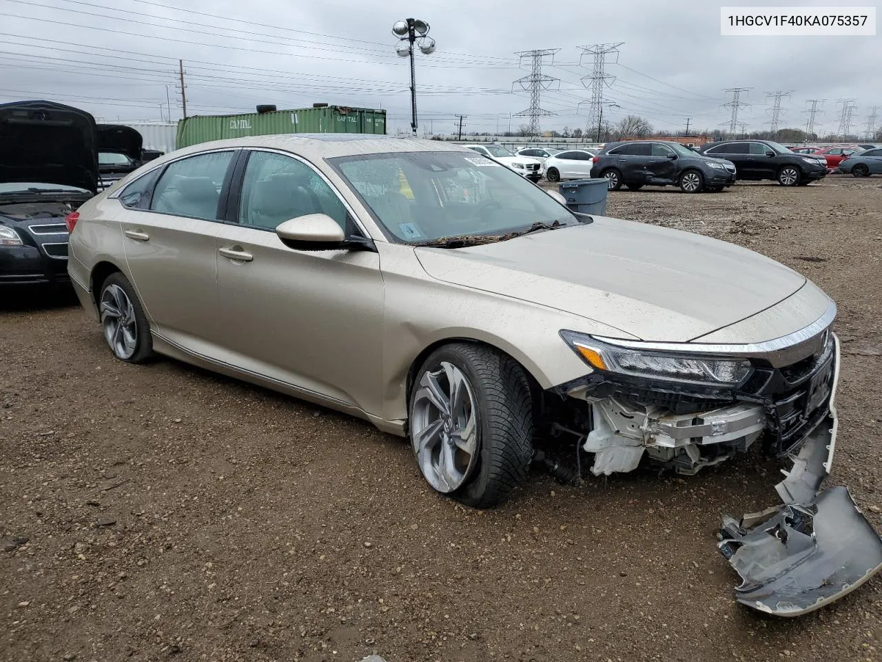 1HGCV1F40KA075357 2019 Honda Accord Ex