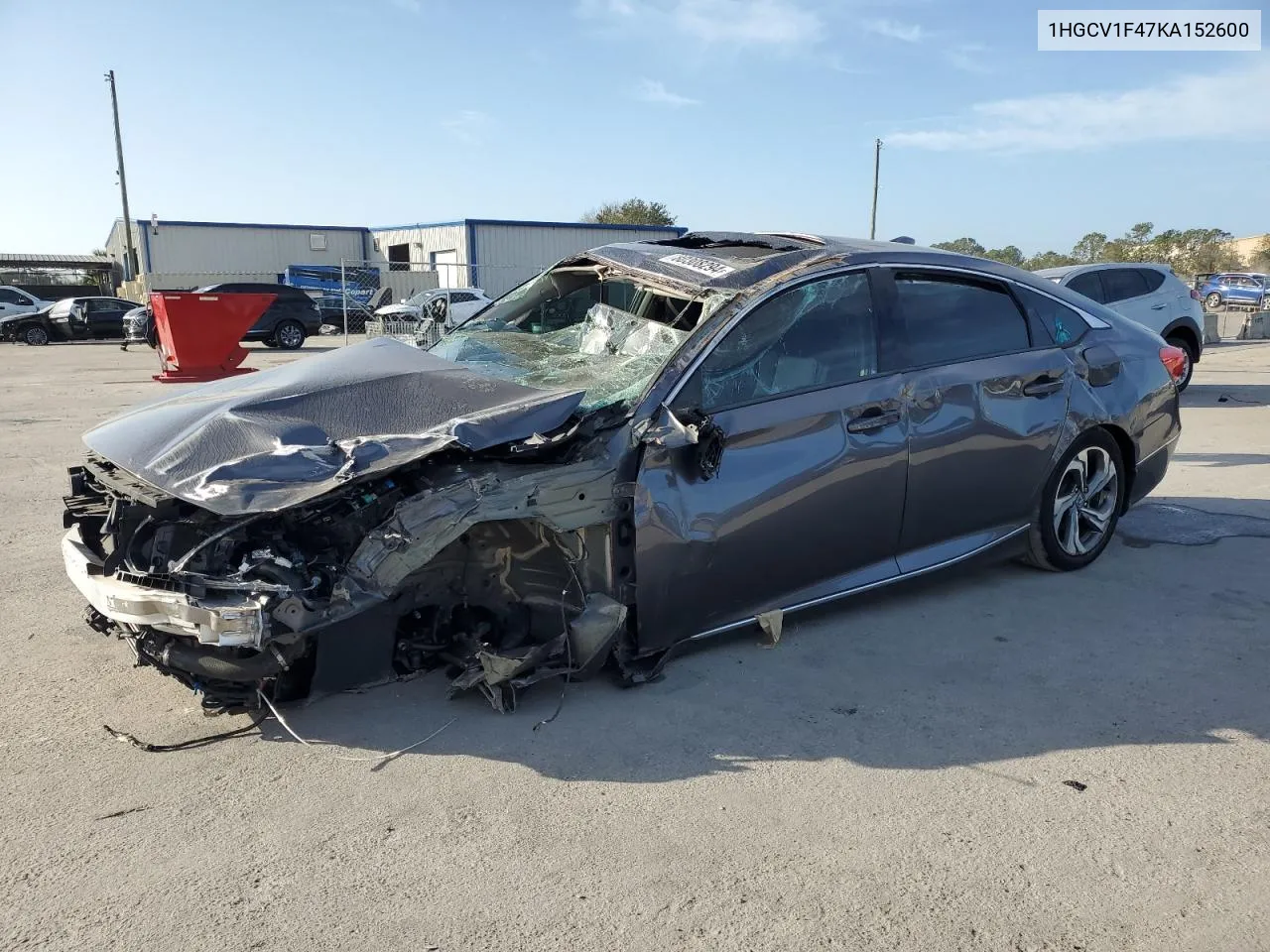 2019 Honda Accord Ex VIN: 1HGCV1F47KA152600 Lot: 80308294