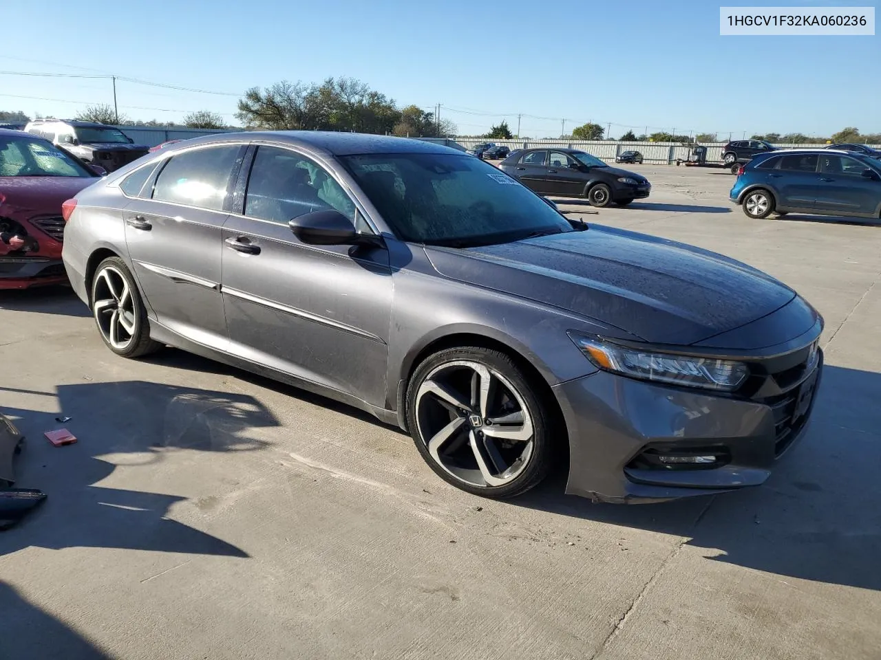 2019 Honda Accord Sport VIN: 1HGCV1F32KA060236 Lot: 80377564