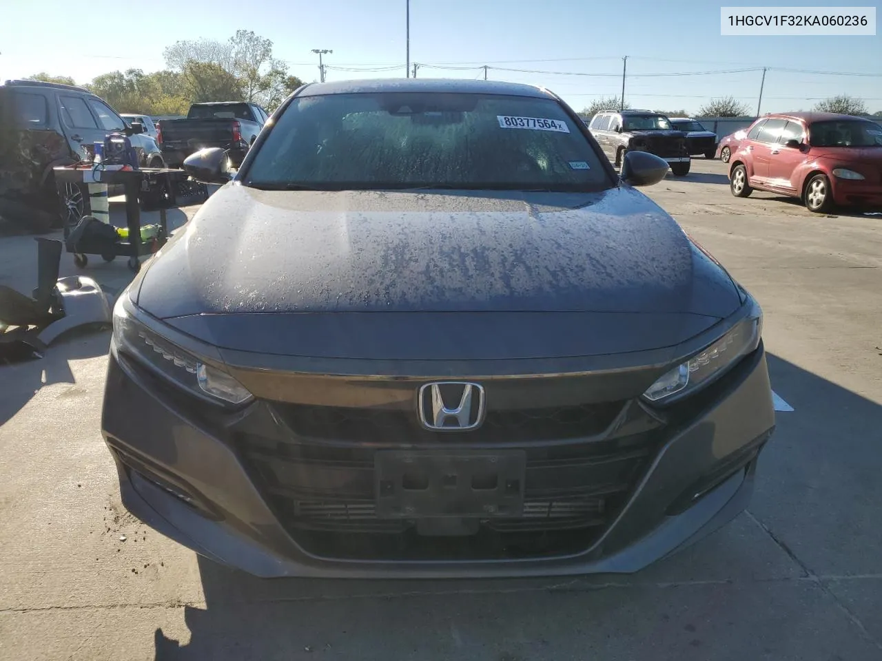 2019 Honda Accord Sport VIN: 1HGCV1F32KA060236 Lot: 80377564