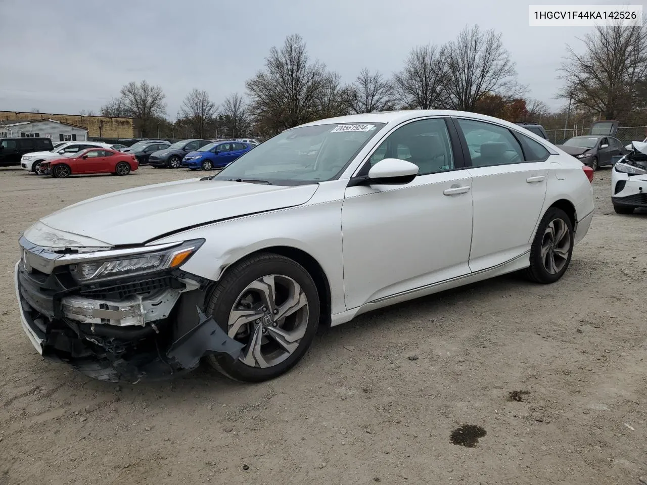 2019 Honda Accord Ex VIN: 1HGCV1F44KA142526 Lot: 80561924