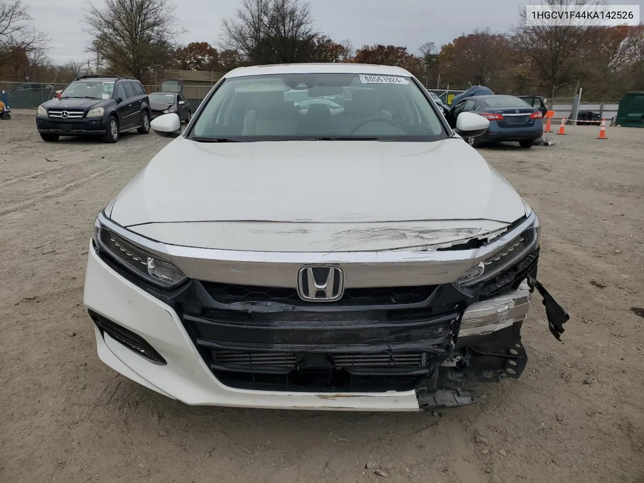 2019 Honda Accord Ex VIN: 1HGCV1F44KA142526 Lot: 80561924