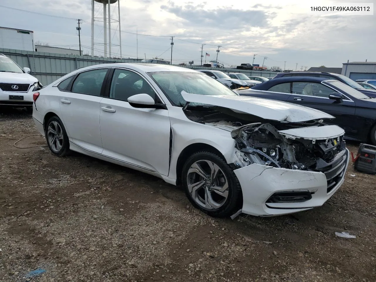 1HGCV1F49KA063112 2019 Honda Accord Ex