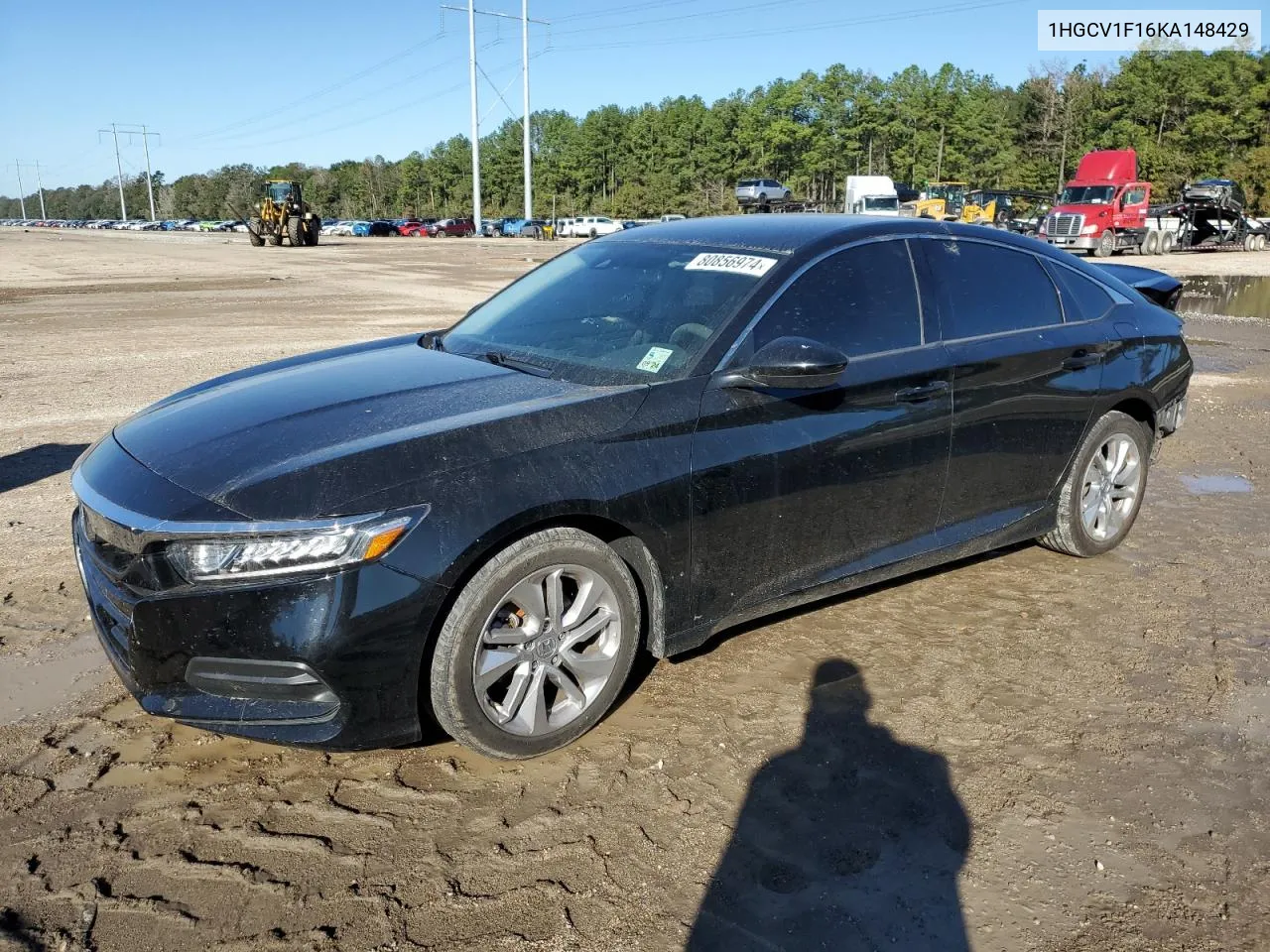 2019 Honda Accord Lx VIN: 1HGCV1F16KA148429 Lot: 80856974