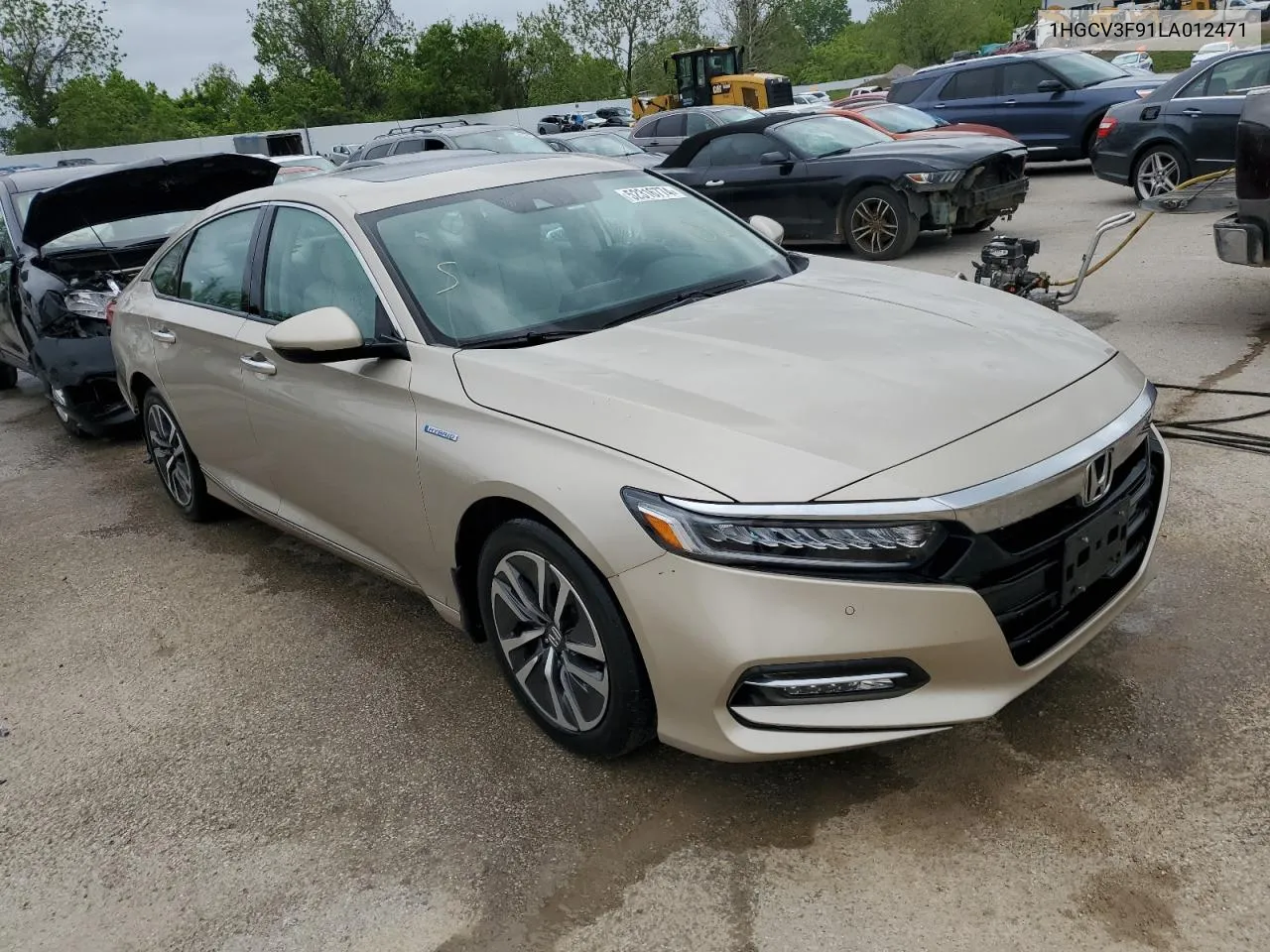 2020 Honda Accord Touring Hybrid VIN: 1HGCV3F91LA012471 Lot: 52316774