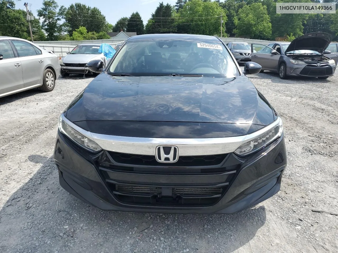 2020 Honda Accord Lx VIN: 1HGCV1F10LA149366 Lot: 52940654