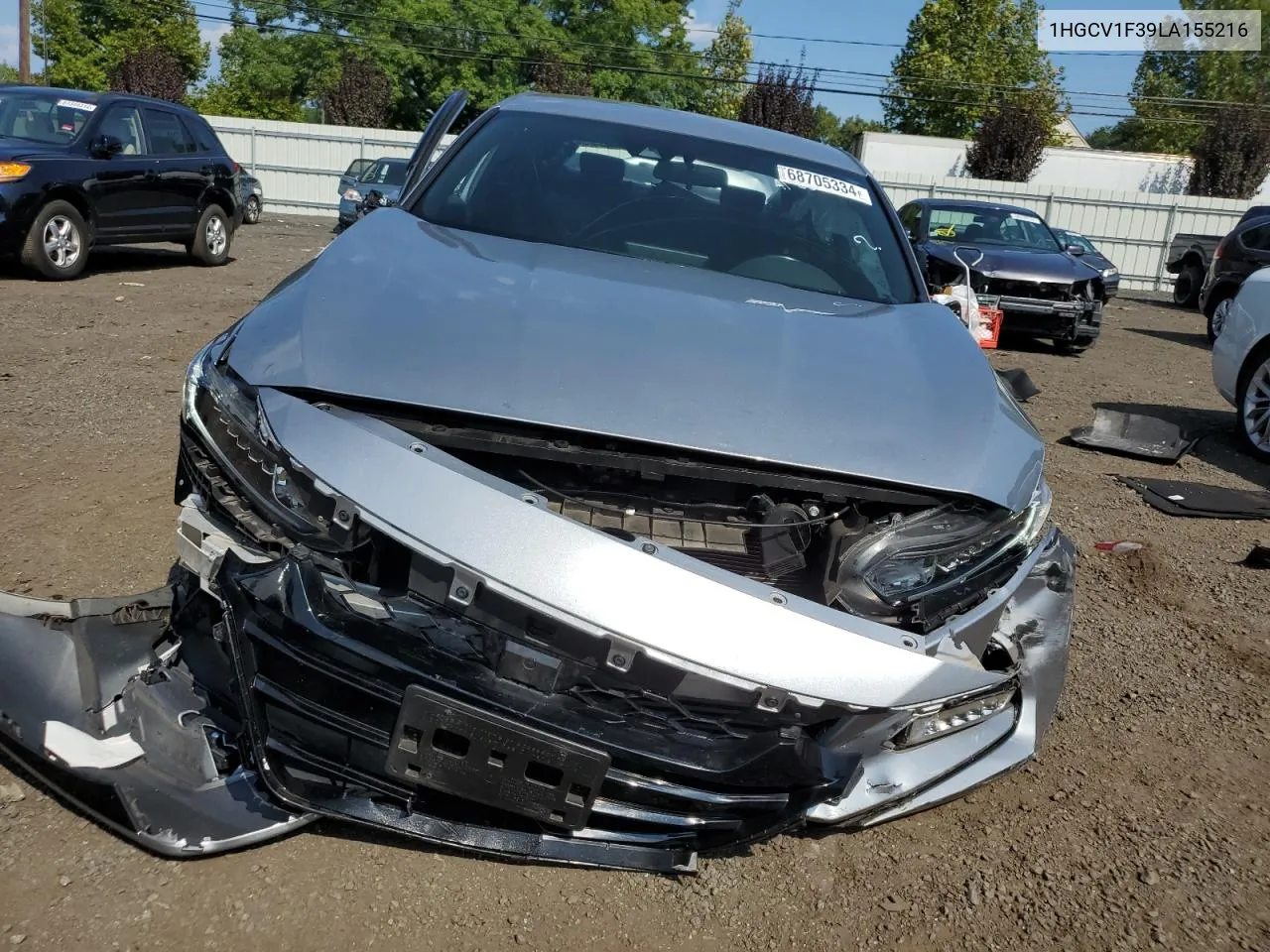 2020 Honda Accord Sport VIN: 1HGCV1F39LA155216 Lot: 68705334