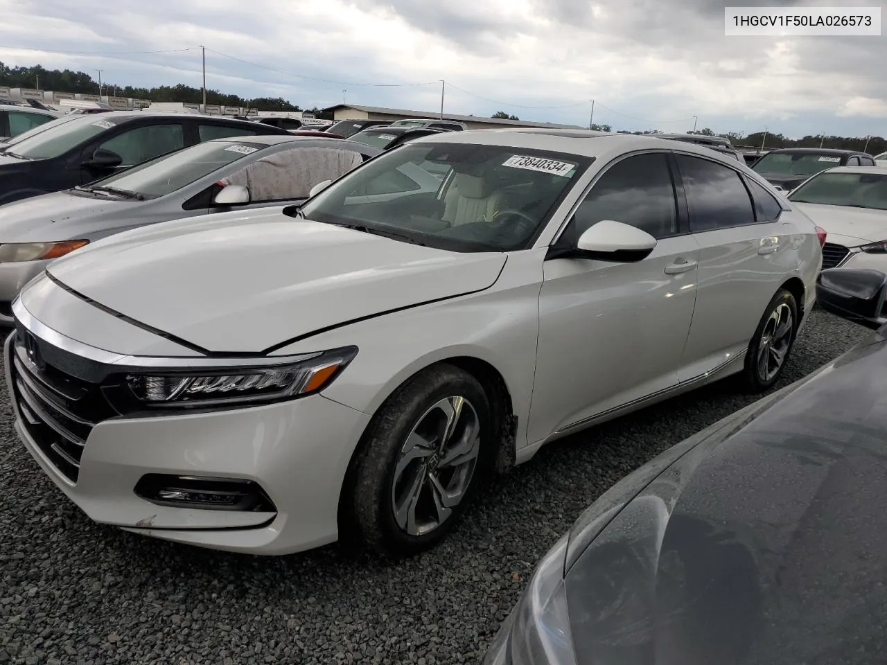 2020 Honda Accord Exl VIN: 1HGCV1F50LA026573 Lot: 73840334