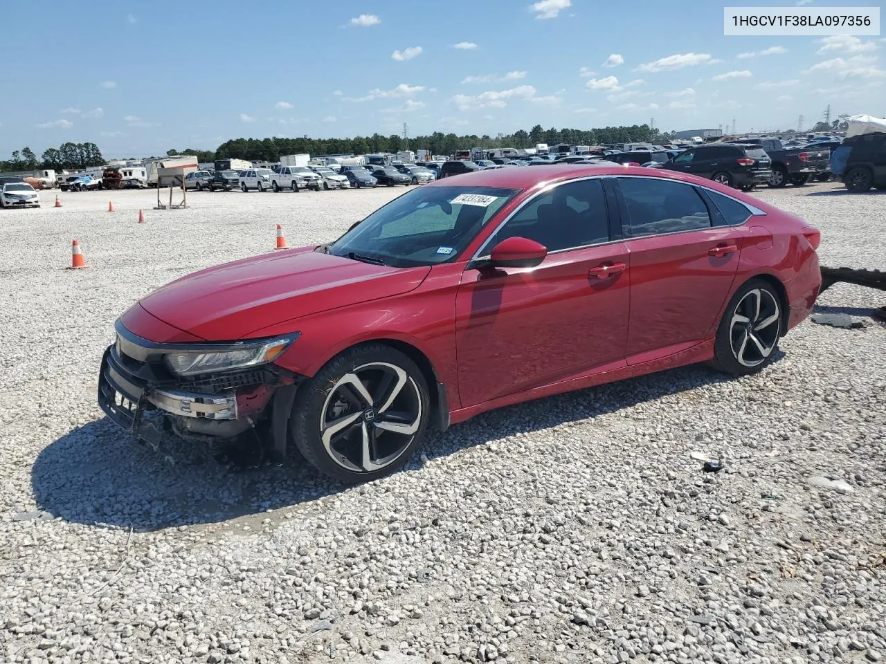 2020 Honda Accord Sport VIN: 1HGCV1F38LA097356 Lot: 74337384