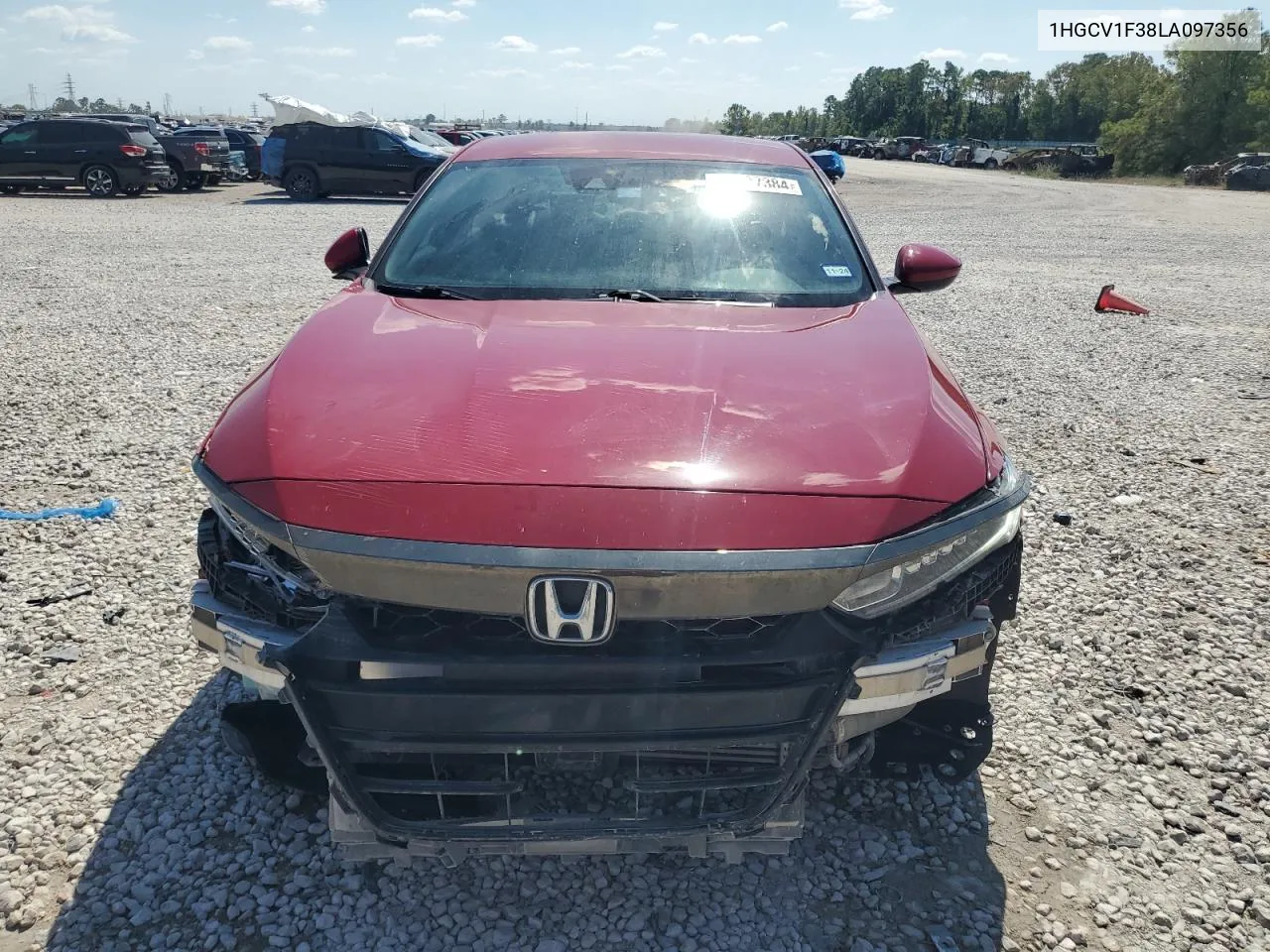 2020 Honda Accord Sport VIN: 1HGCV1F38LA097356 Lot: 74337384