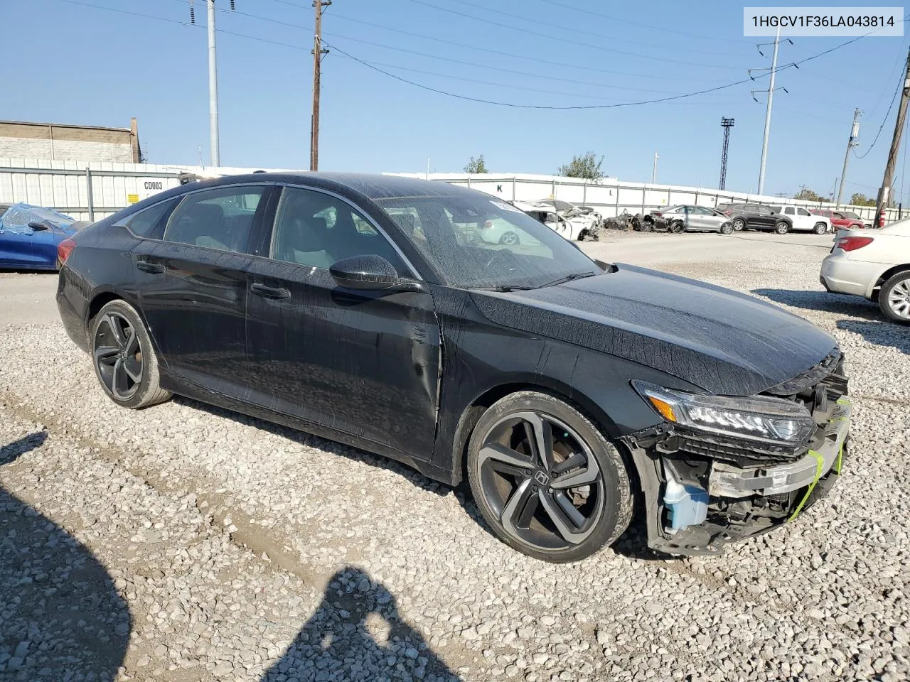 2020 Honda Accord Sport VIN: 1HGCV1F36LA043814 Lot: 75610304