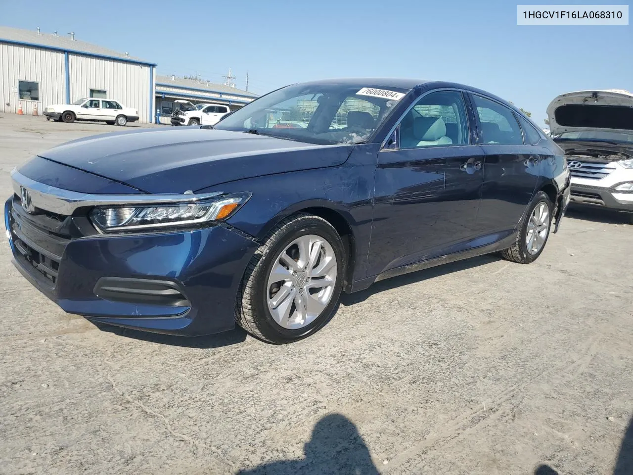 2020 Honda Accord Lx VIN: 1HGCV1F16LA068310 Lot: 76000804