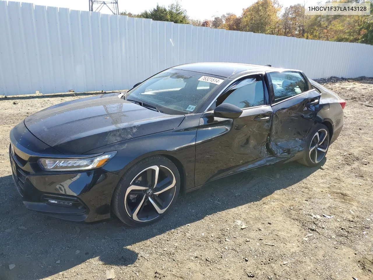 1HGCV1F37LA143128 2020 Honda Accord Sport