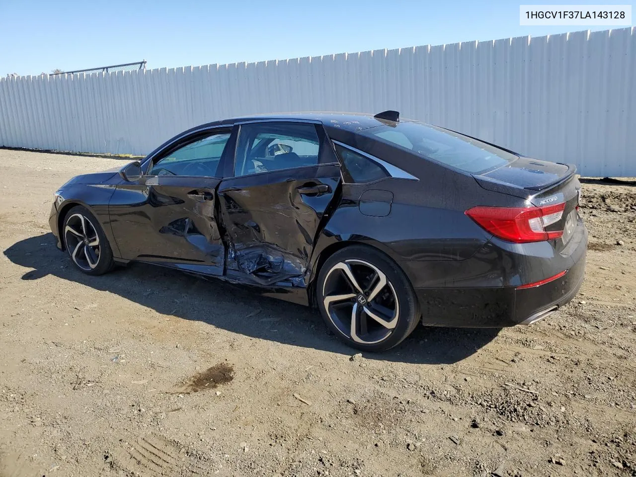 2020 Honda Accord Sport VIN: 1HGCV1F37LA143128 Lot: 76321514