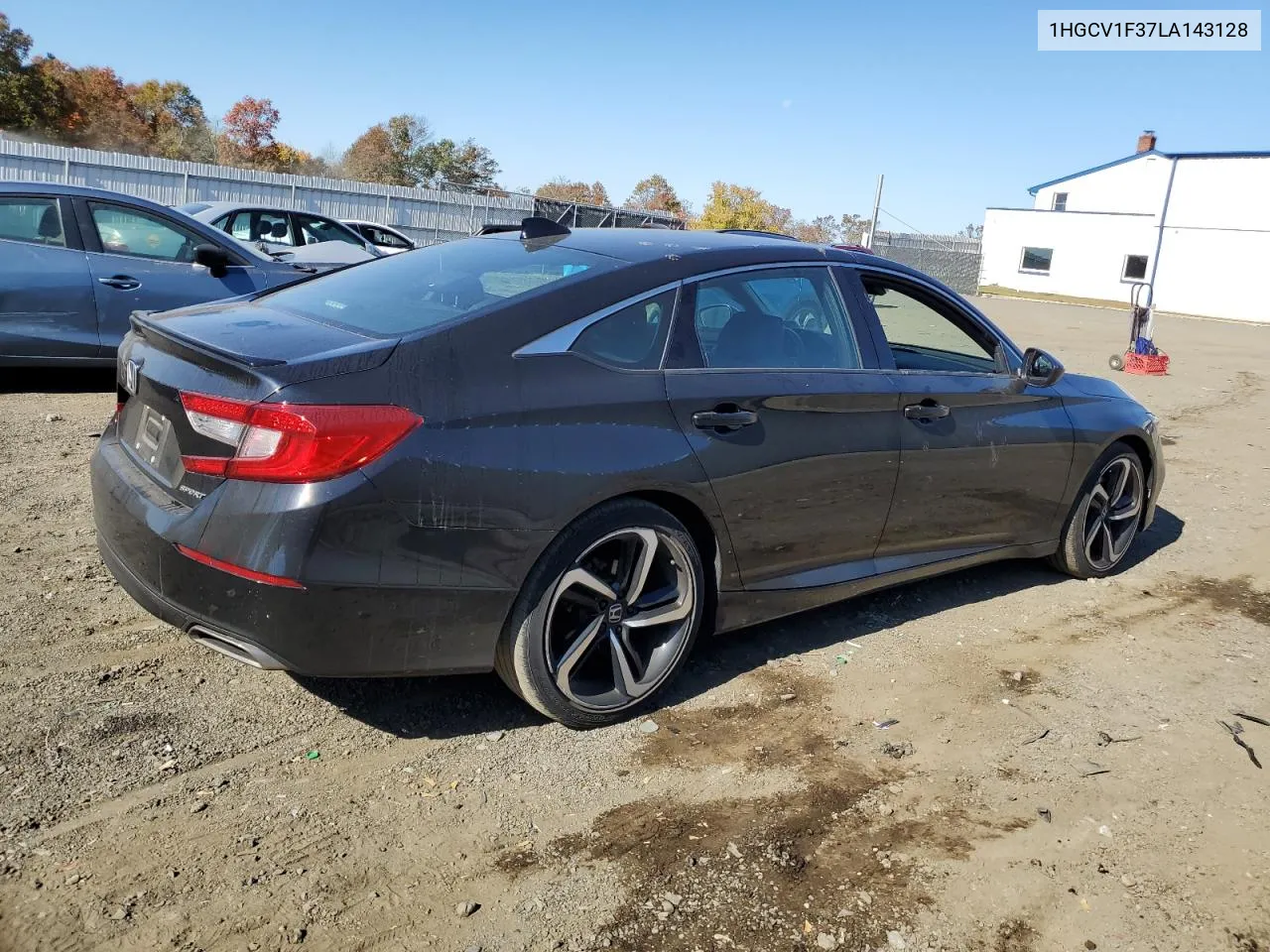 2020 Honda Accord Sport VIN: 1HGCV1F37LA143128 Lot: 76321514