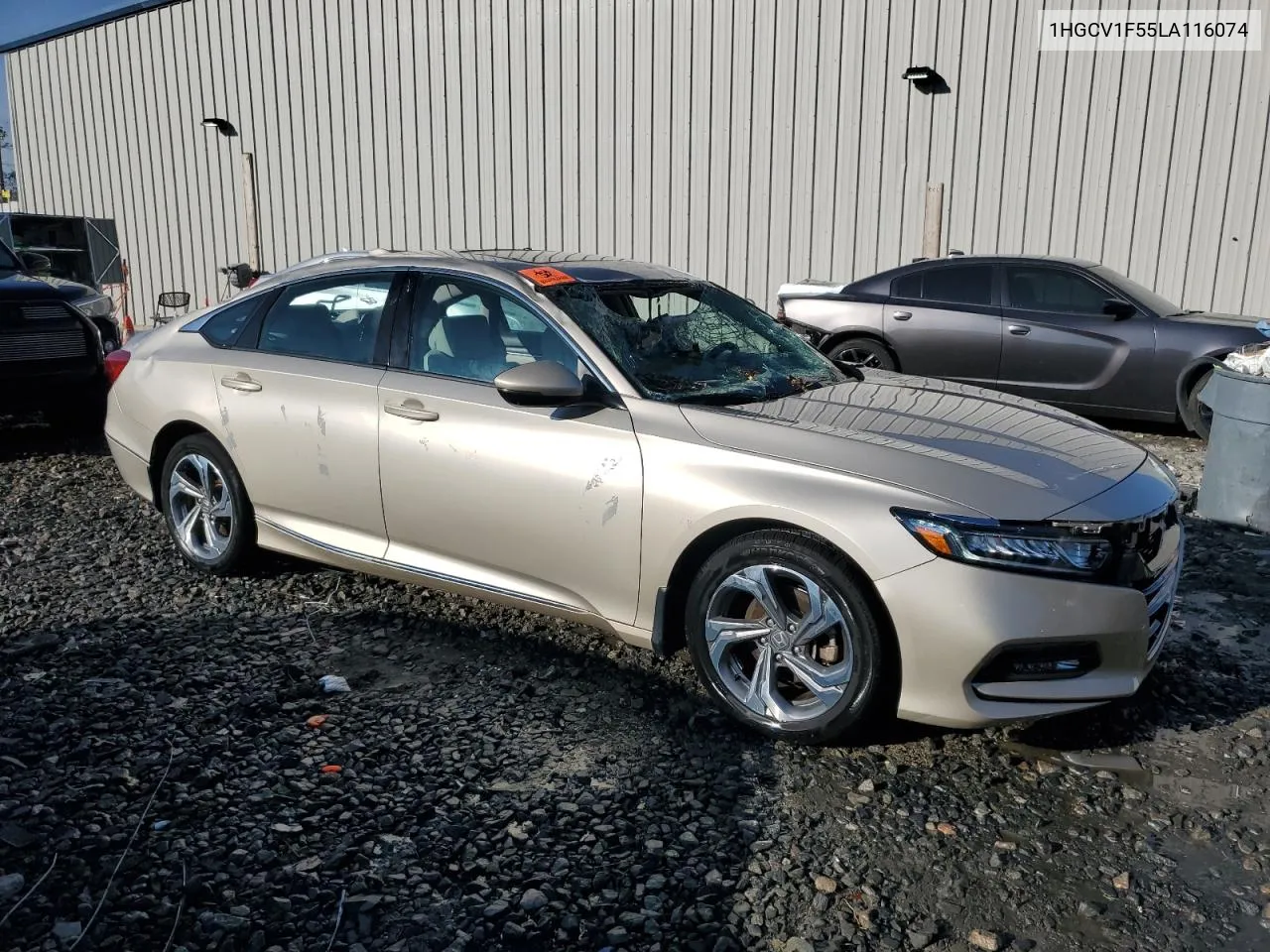 2020 Honda Accord Exl VIN: 1HGCV1F55LA116074 Lot: 77257144