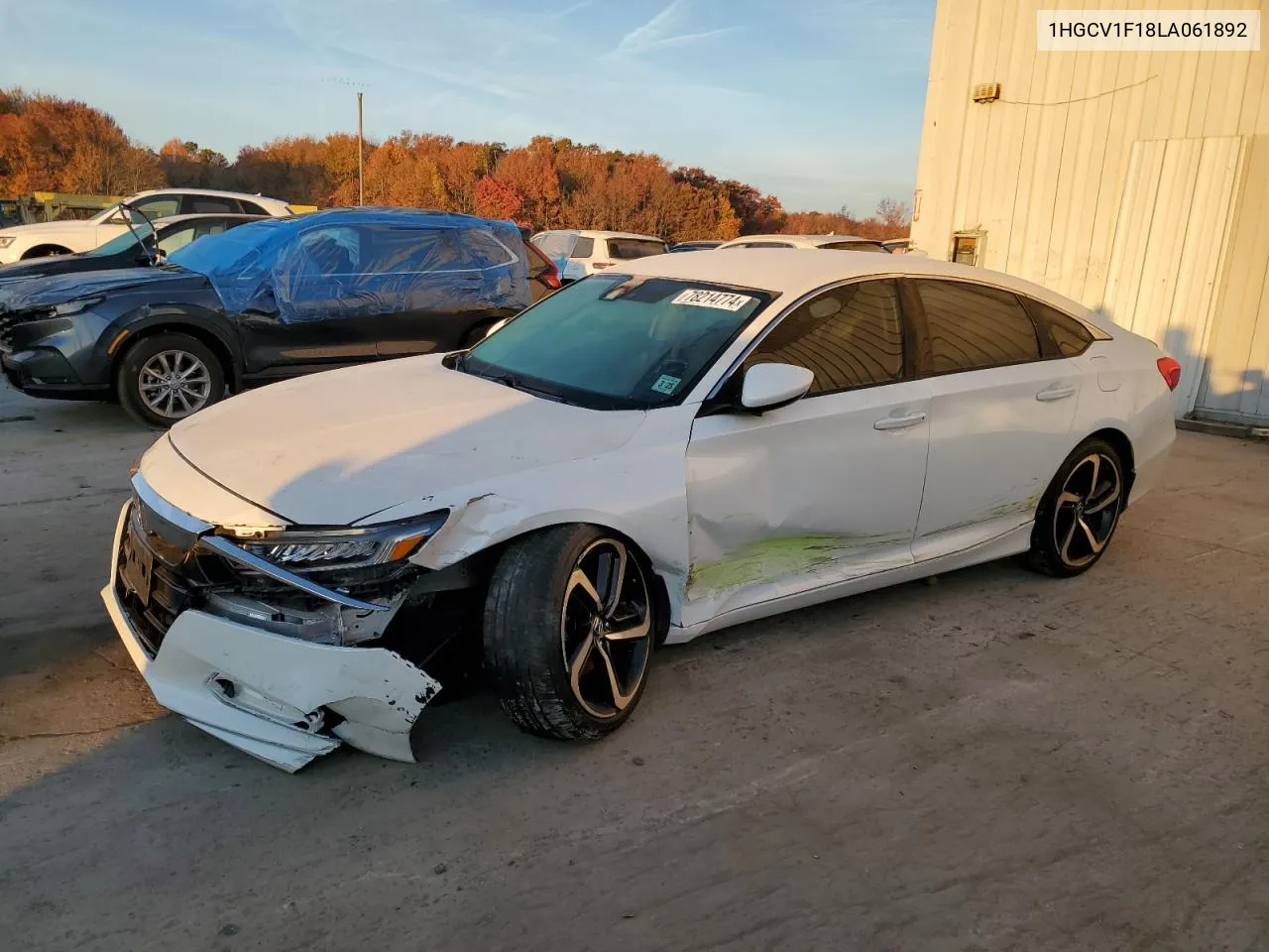 2020 Honda Accord Lx VIN: 1HGCV1F18LA061892 Lot: 78214774