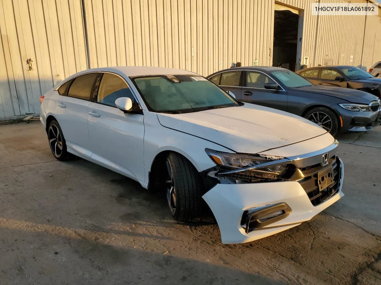 1HGCV1F18LA061892 2020 Honda Accord Lx