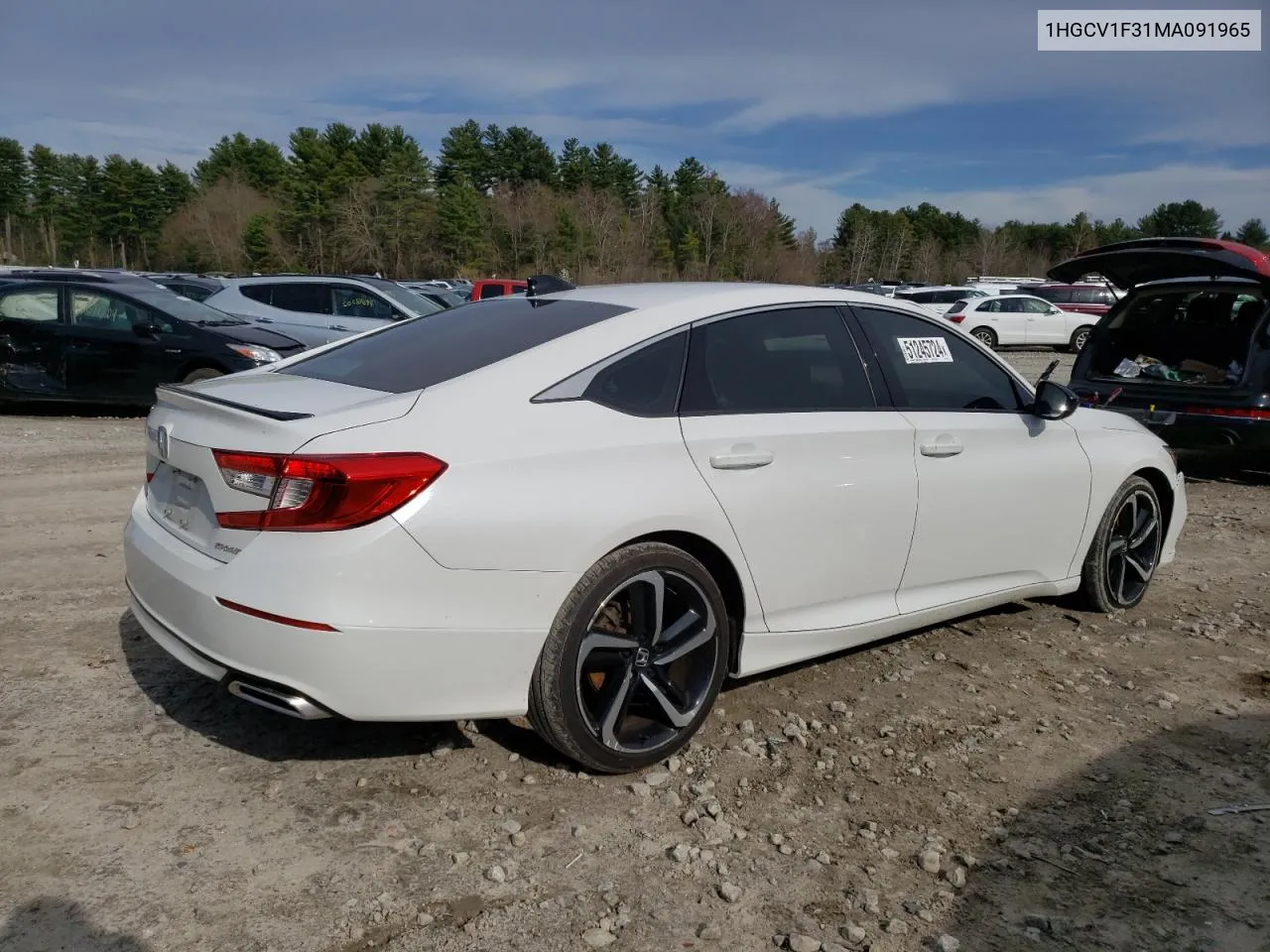 2021 Honda Accord Sport VIN: 1HGCV1F31MA091965 Lot: 51245724