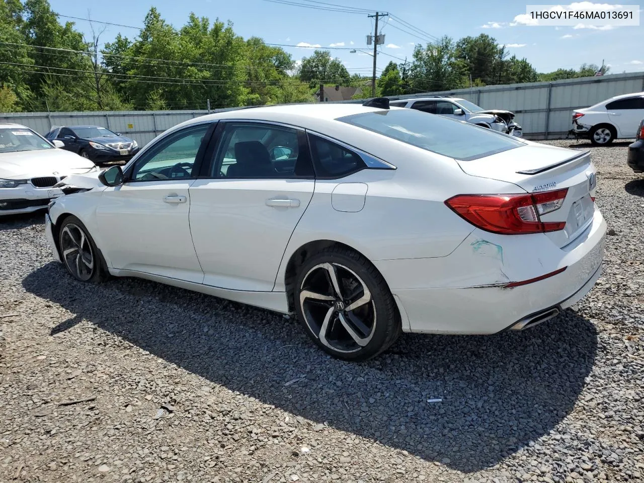 1HGCV1F46MA013691 2021 Honda Accord Sport Se