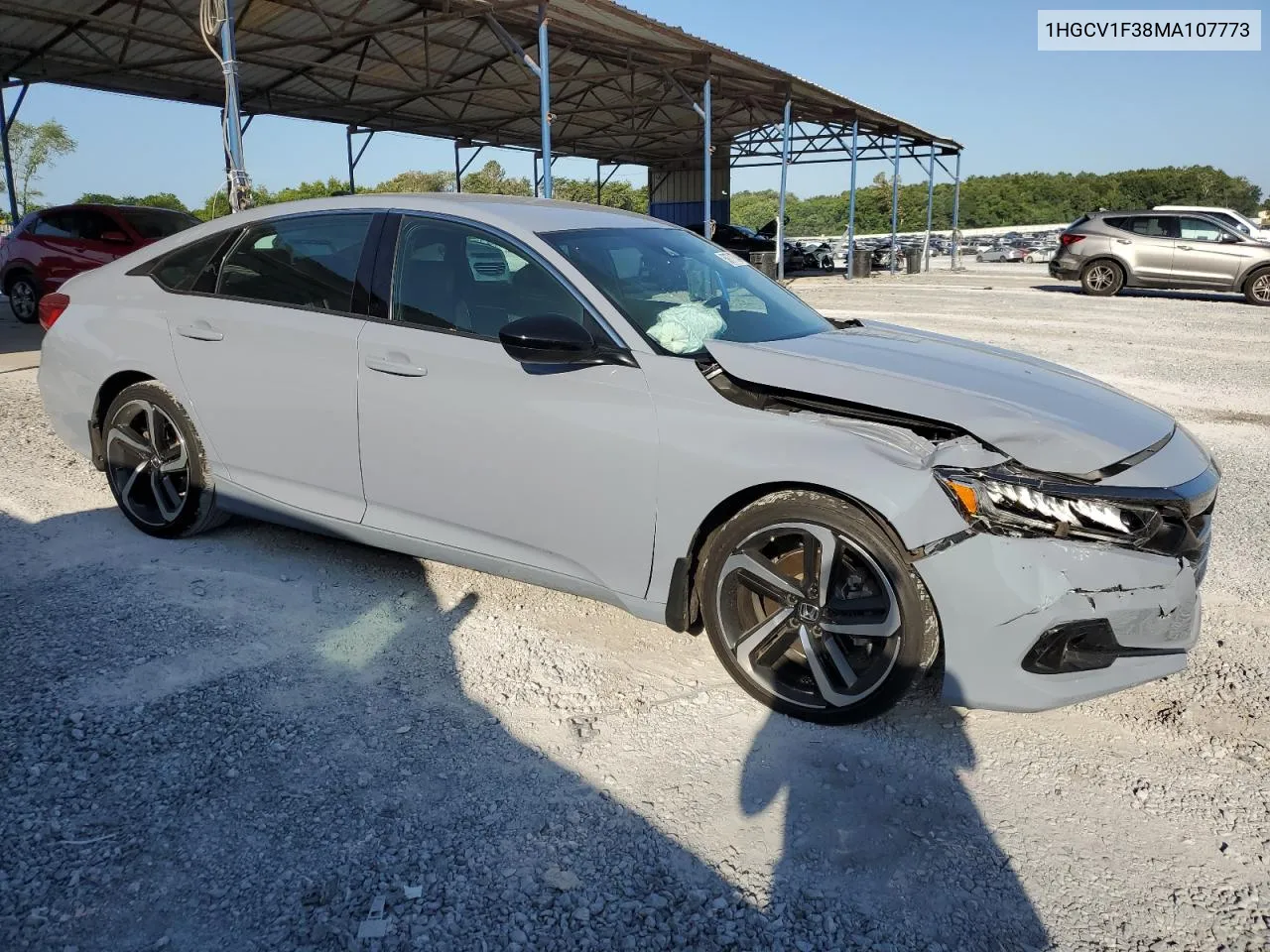 2021 Honda Accord Sport VIN: 1HGCV1F38MA107773 Lot: 59771734