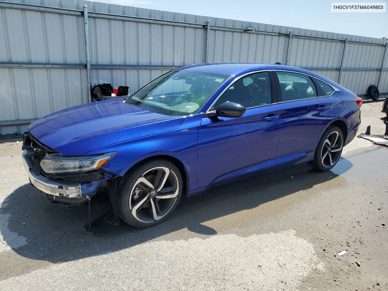 2021 Honda Accord Sport VIN: 1HGCV1F37MA049803 Lot: 61149184