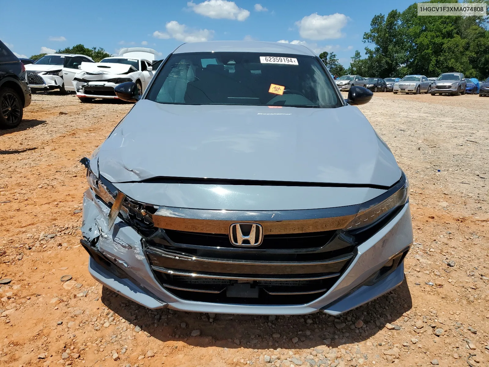 2021 Honda Accord Sport VIN: 1HGCV1F3XMA074808 Lot: 62359194