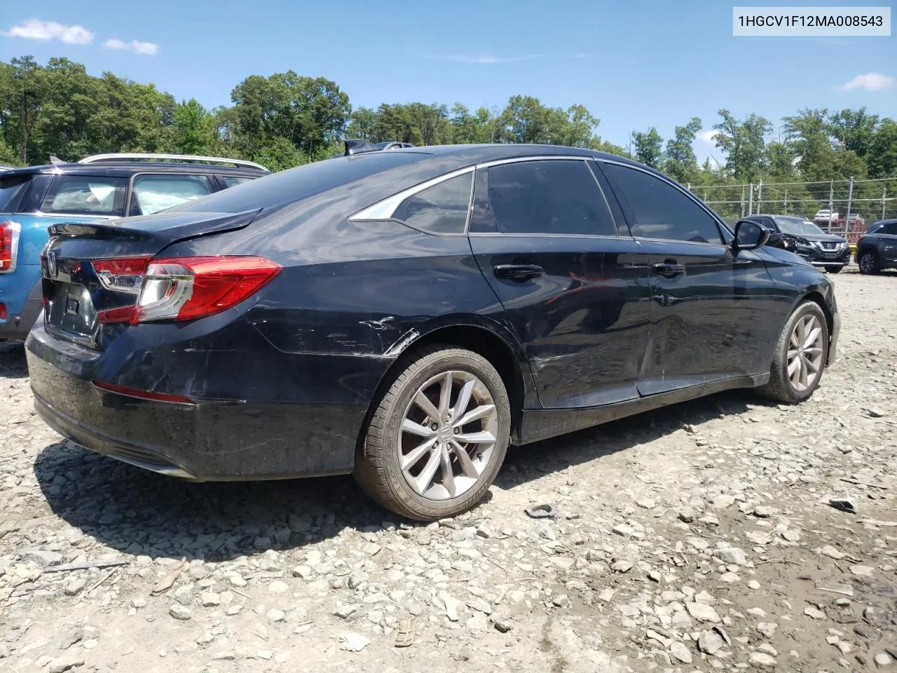 2021 Honda Accord Lx VIN: 1HGCV1F12MA008543 Lot: 62617134