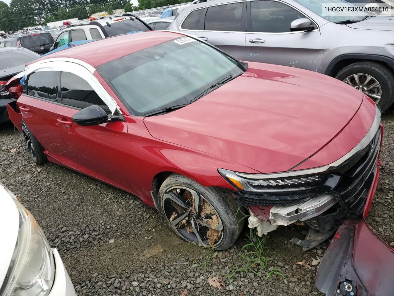 1HGCV1F3XMA054610 2021 Honda Accord Sport