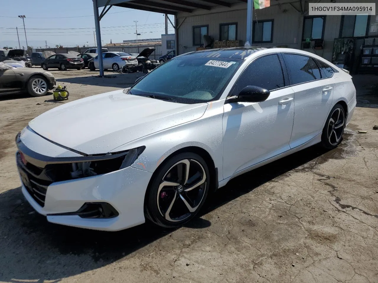 2021 Honda Accord Sport VIN: 1HGCV1F34MA095914 Lot: 64277844