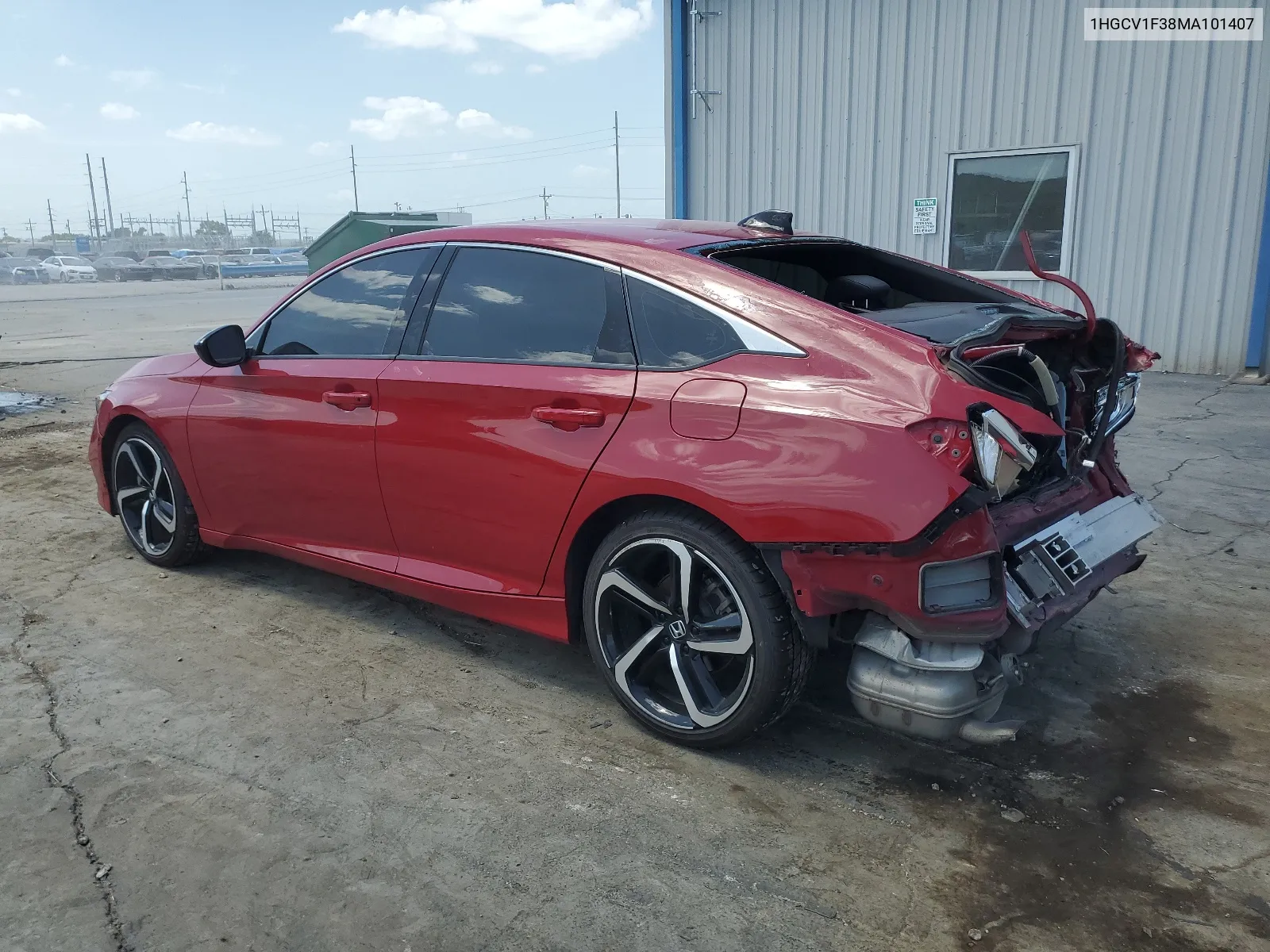 2021 Honda Accord Sport VIN: 1HGCV1F38MA101407 Lot: 65651174