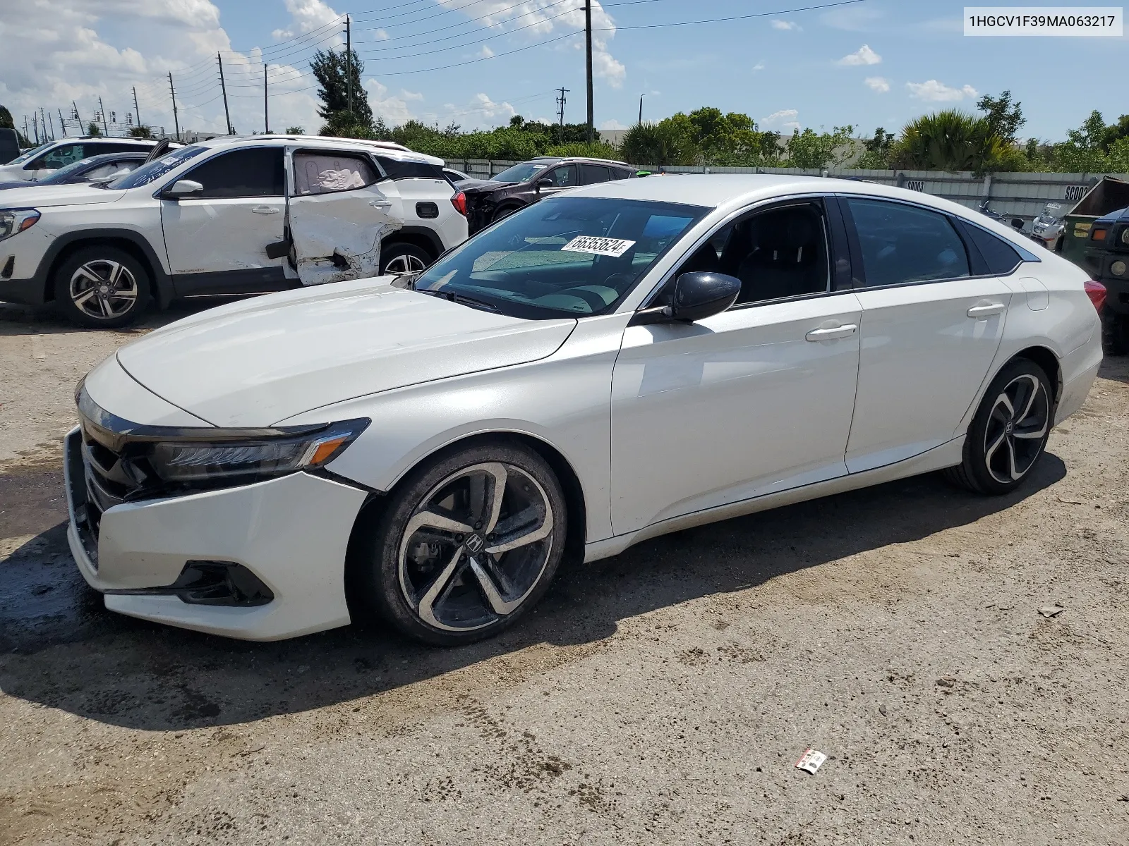 2021 Honda Accord Sport VIN: 1HGCV1F39MA063217 Lot: 66353624