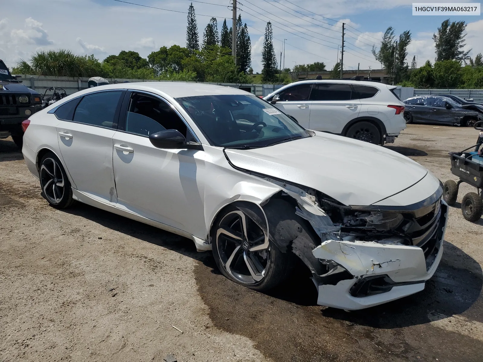 2021 Honda Accord Sport VIN: 1HGCV1F39MA063217 Lot: 66353624