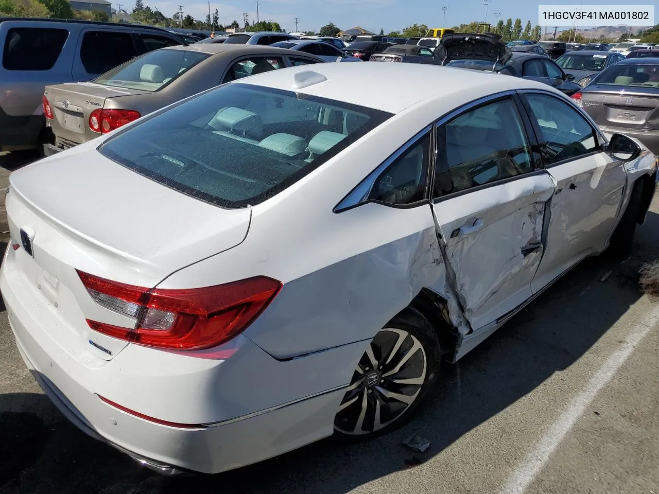 1HGCV3F41MA001802 2021 Honda Accord Hybrid Ex