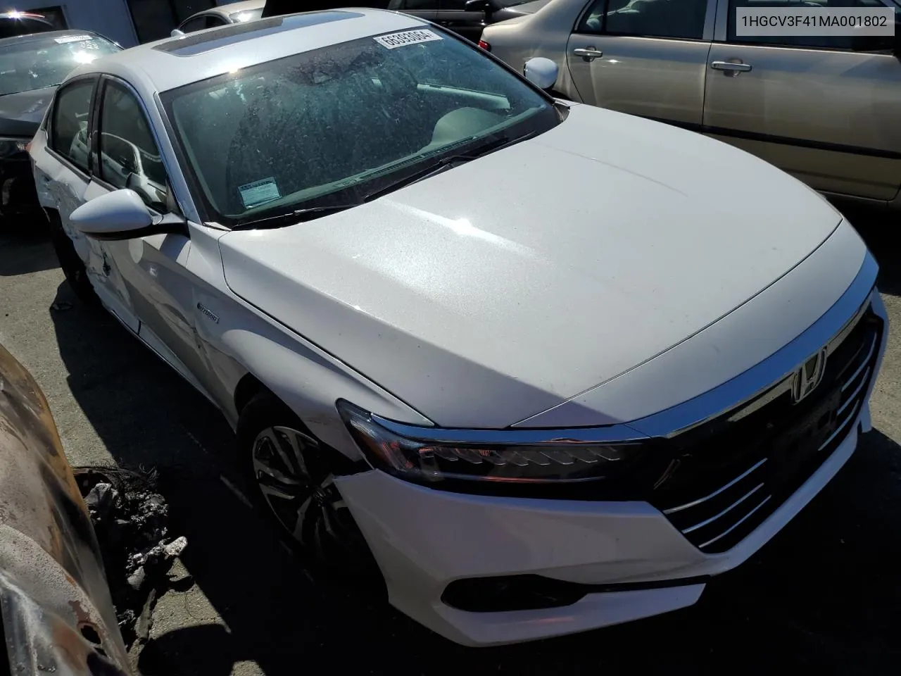 2021 Honda Accord Hybrid Ex VIN: 1HGCV3F41MA001802 Lot: 66393064