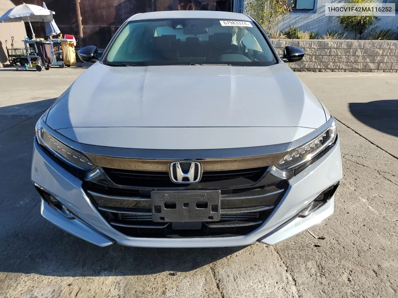 2021 Honda Accord Sport Se VIN: 1HGCV1F42MA116252 Lot: 67983374