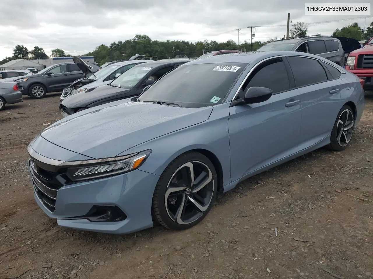 2021 Honda Accord Sport VIN: 1HGCV2F33MA012303 Lot: 68817264