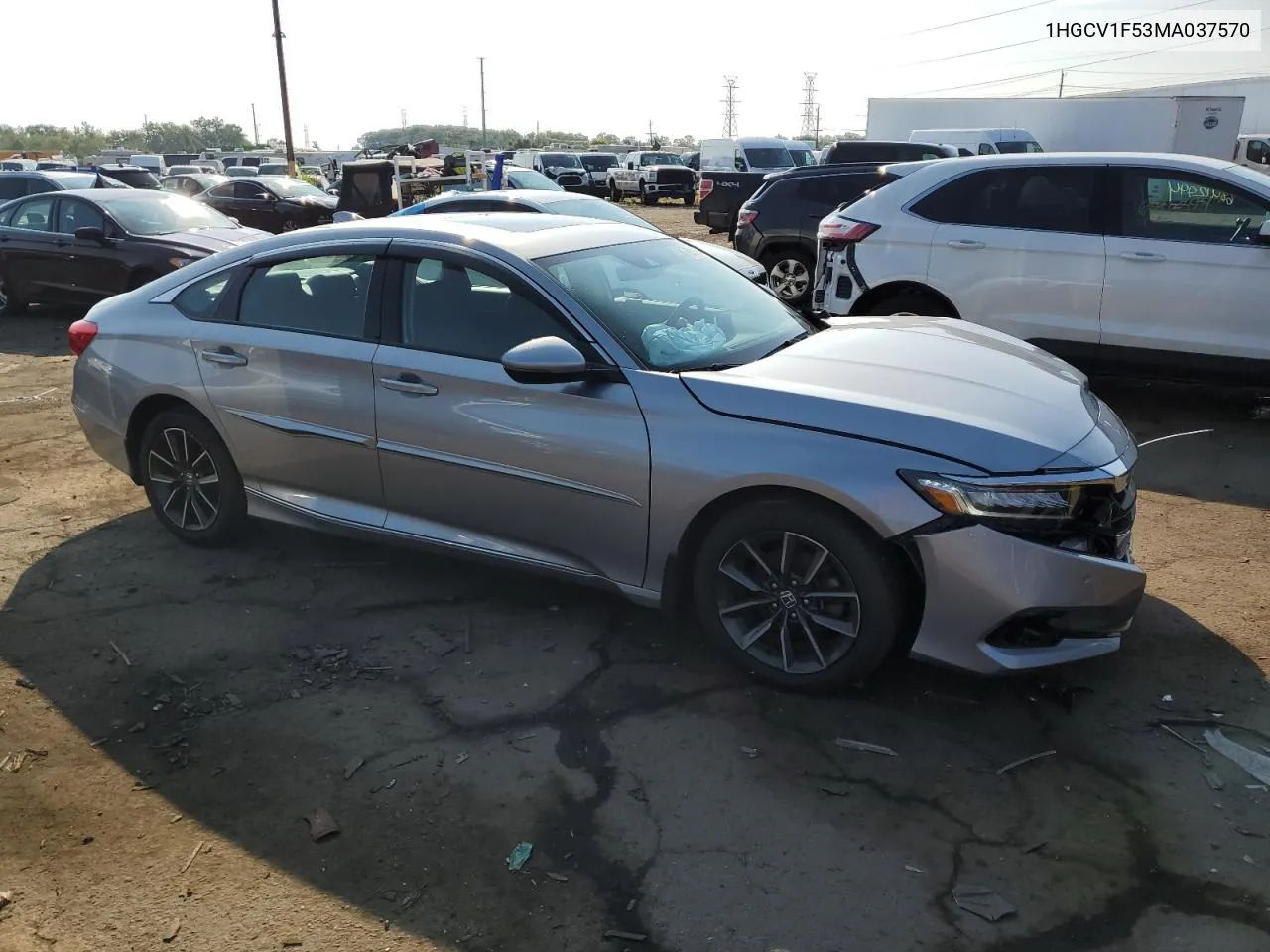 2021 Honda Accord Exl VIN: 1HGCV1F53MA037570 Lot: 68991954