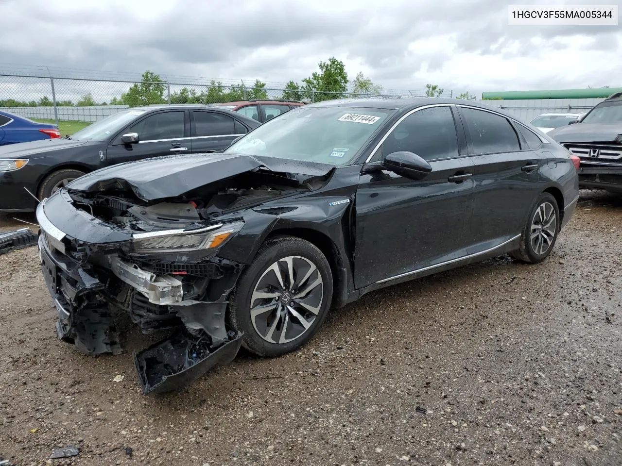 2021 Honda Accord Hybrid Exl VIN: 1HGCV3F55MA005344 Lot: 69211444