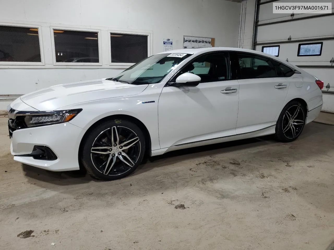 2021 Honda Accord Touring Hybrid VIN: 1HGCV3F97MA001671 Lot: 69289464