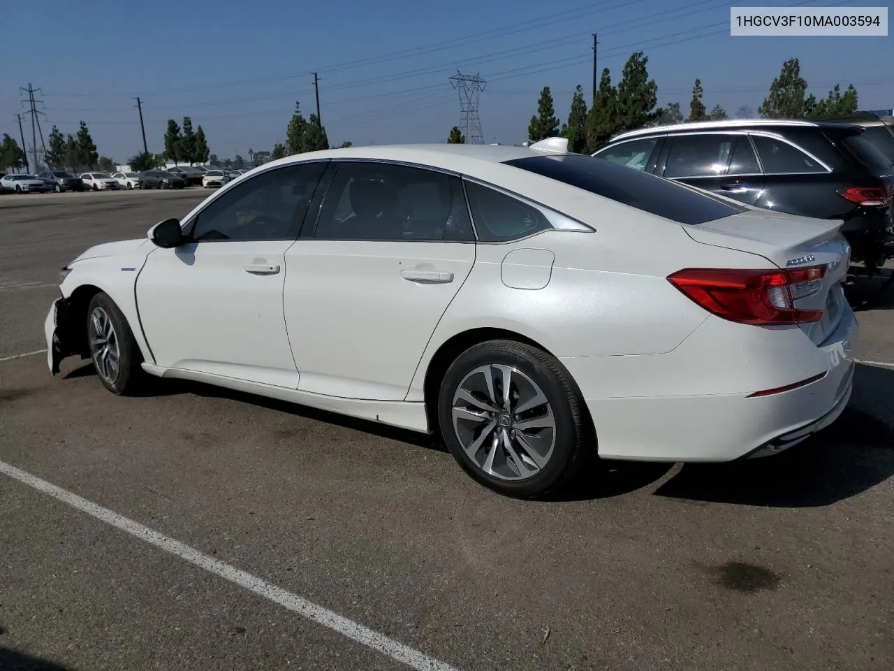 2021 Honda Accord Hybrid VIN: 1HGCV3F10MA003594 Lot: 69374684